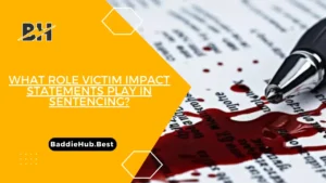 Blood on a paper along with pen showcasing victim impact statements advice